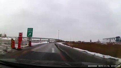 Car Flips After Accident on Toronto Highway