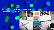 Export/Import Procedures and Documentation  For Kindle