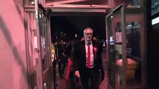 Jeremy Corbyn arrives for Islington North count