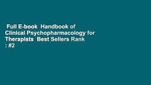 Full E-book  Handbook of Clinical Psychopharmacology for Therapists  Best Sellers Rank : #2