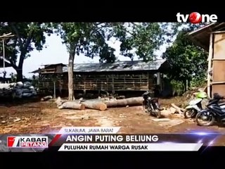 Angin Puting Beliung di Sukabumi, Rumah Rusak Ditimpa Pohon