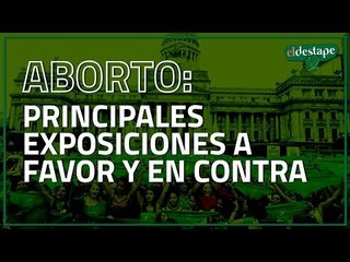 El Destape | Aborto: principales exposiciones a favor y en contra