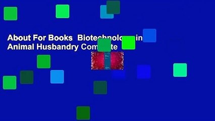 About For Books  Biotechnology in Animal Husbandry Complete