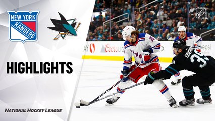 NHL Highlights | Rangers @ Sharks 12/12/19