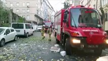 İstanbul’da 6 katlı binanın çatısında çökme