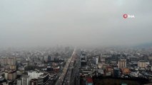 İstanbul'da Sisli Hava Etkili oldu, Sis Manzarası Havadan Görüntülendi