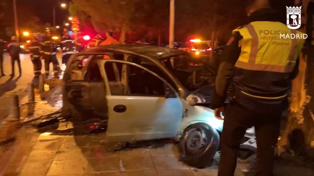 Herido de gravedad tras chocar contra un árbol en Usera