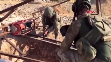 Ankara-barış pınarı bölgesi'nde terör tünellerini tespit ve kapatma faaliyetleri devam ediyor