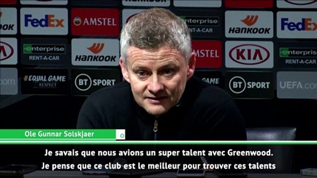 Solskjaer : Greenwood est un des meilleurs joueurs que j'ai vu
