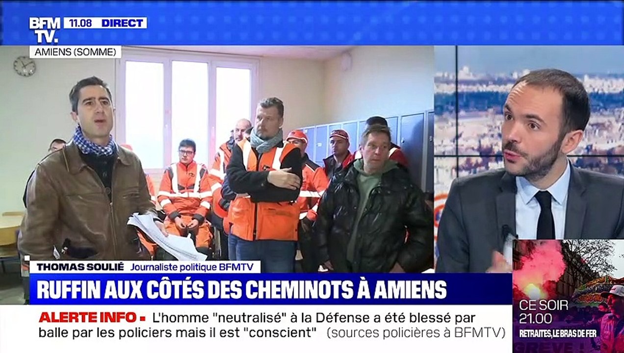 Ruffin aux côtés des cheminots à Amiens - 13/12