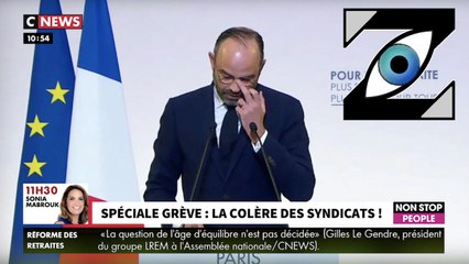 [Zap Télé] Edouard Philippe aurait-il eu un geste déplacé à l'attention des syndicats ? (13/12/19)