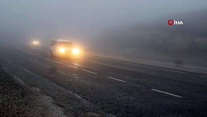 Yavuzeli'nde yoğun sis ve sağanak yağış etkili oldu