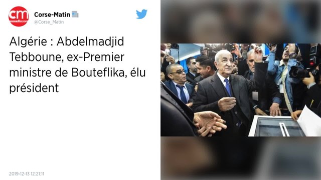 Élections en Algérie. Abdelmadjid Tebboune, ex-Premier ministre de Bouteflika, élu président