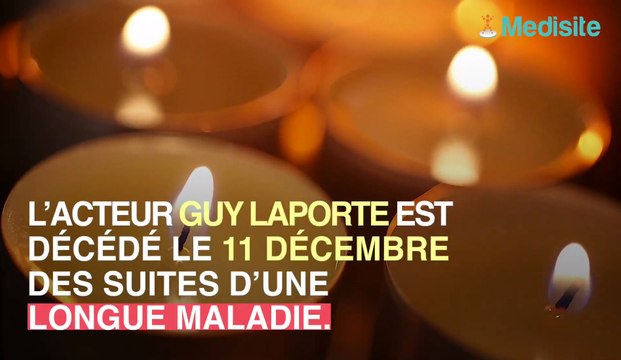 Atteint de la maladie de Charcot, l'acteur culte guy Laporte est mort