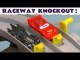 Hot Wheels Knockout Racing Challenge with Disney Pixar Cars 3 Lightning McQueen vs Toy Story 4 and DC Comics Batman in this Full Episode English