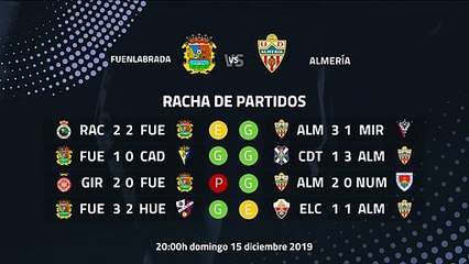 Previa partido entre Fuenlabrada y Almería Jornada 20 Segunda División