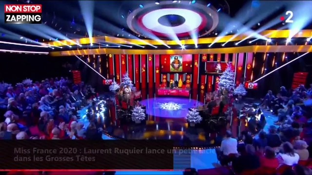 Miss France 2020 : Laurent Ruquier lance un petit tacle dans les Grosses Têtes (vidéo)