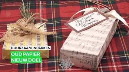 Heb je nog oud papier liggen? Super voor kerst!
