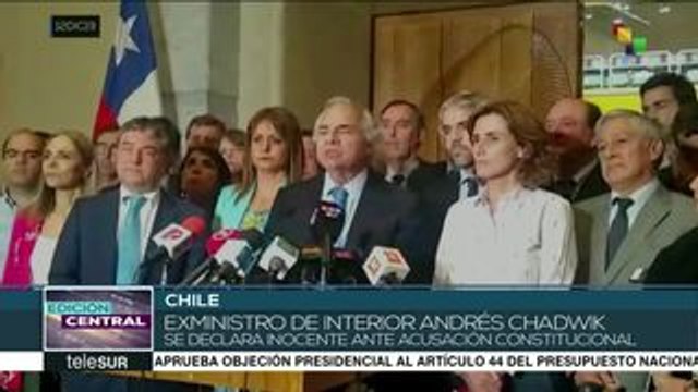Chile: Chadwick defiende su inocencia ante acusación constitucional