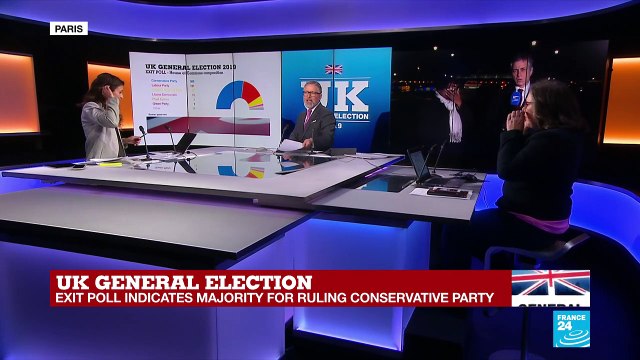 UK General Election - Exit poll indicates majority for ruling conservative party