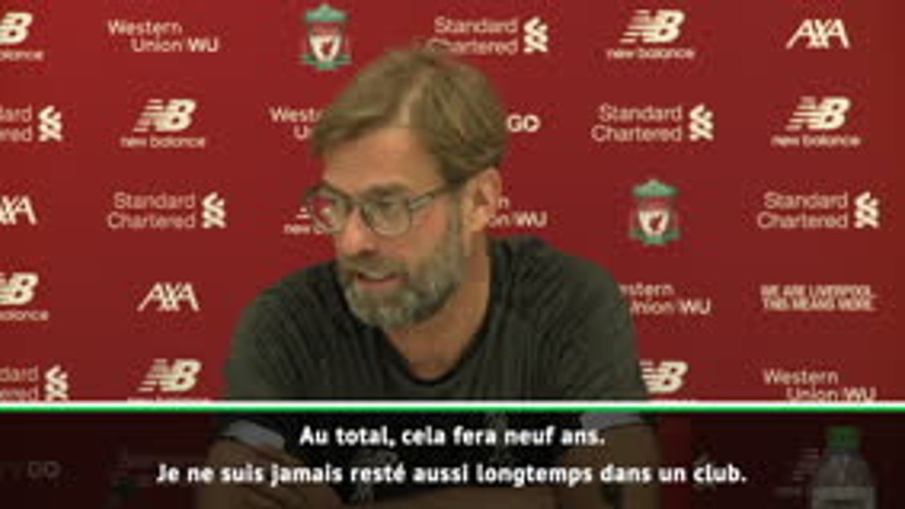 Liverpool - Klopp : "Je ne suis jamais resté aussi longtemps dans un club"
