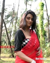 Saree Sundori Hot Edit Maria Red Saree