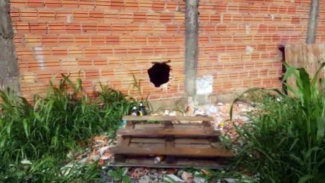 Buraco nos fundos de empresa chama a atenção e Guarda Municipal é mobilizada