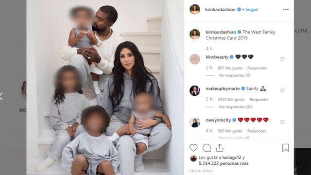 Kim Kardashian publica su tradicional felicitación navideña