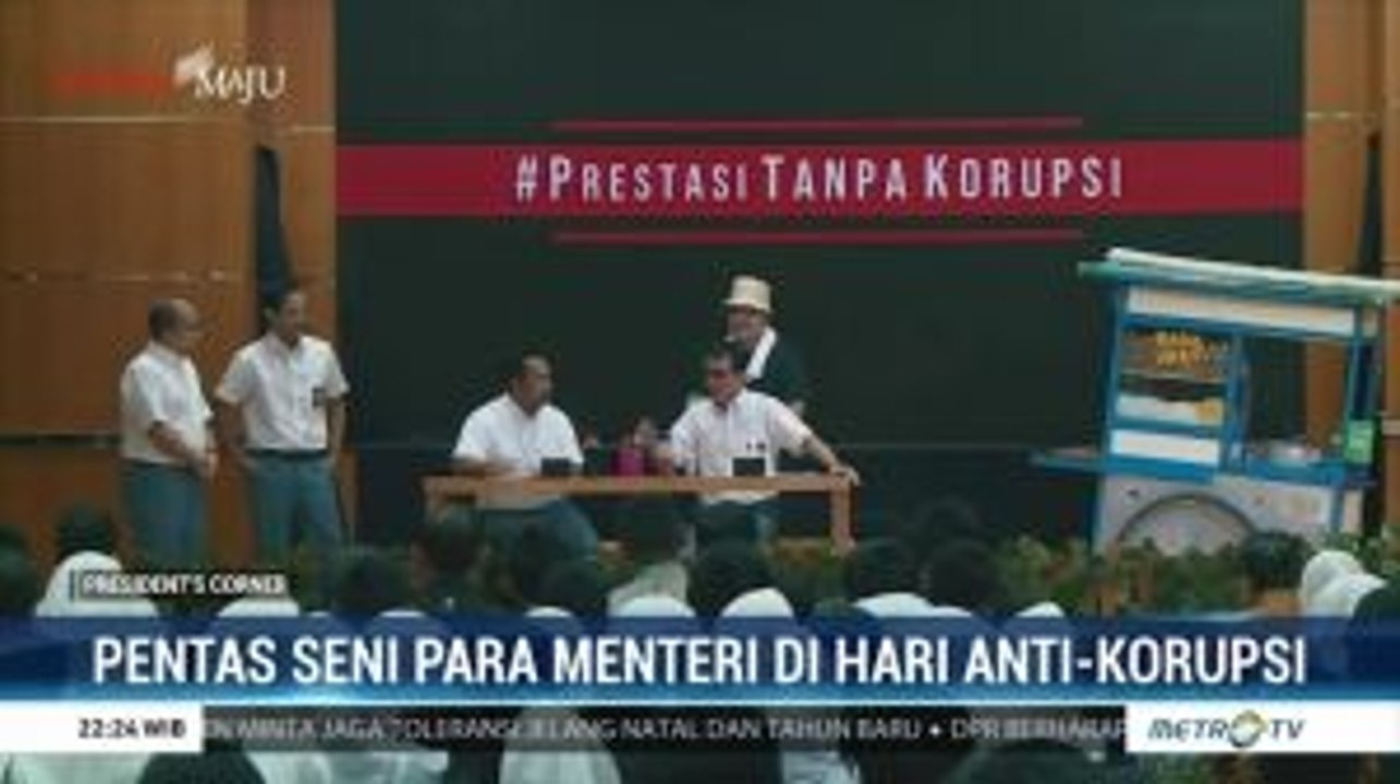 Pentas Seni Para Menteri di Hari Antikorupsi