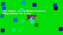 Full version  Critical Metals Handbook (Wiley Works)  For Online