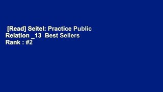 [Read] Seitel: Practice Public Relation _13  Best Sellers Rank : #2