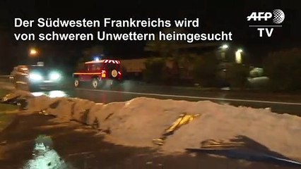 Schwere Unwetter im Südwesten Frankreichs