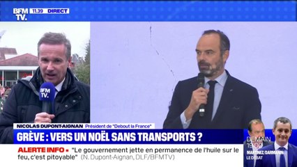 Retraites: Nicolas Dupont-Aignan suggère "la grève par la gratuité" des transports pour maintenir la pression sur le gouvernement