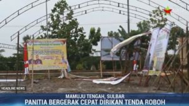 Diterjang Angin Kencang, Tenda Perayaan HUT Mamuju Tengah Roboh