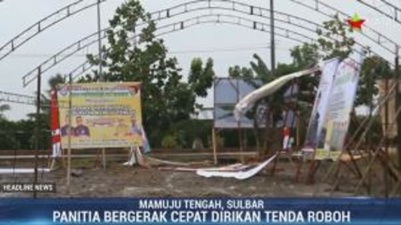 Diterjang Angin Kencang, Tenda Perayaan HUT Mamuju Tengah Roboh
