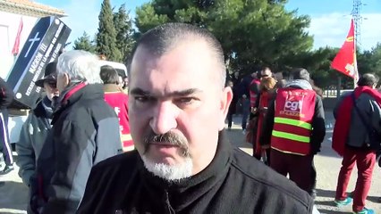 Le secrétaire général de l'Union Départementale CGT à Lavera ce matin.