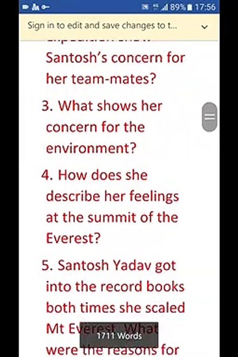 class 9th English Reach for the top lesson
