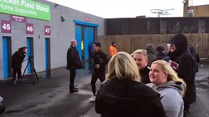 Newcastle United players arrive at Turf Moor