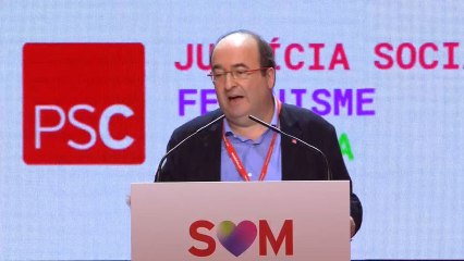 Iceta aspira a la victoria del PSC tras revalidar su liderazgo por unanimidad