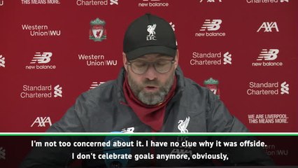 I don't celebrate goals anymore - Klopp confused about disallowed strike