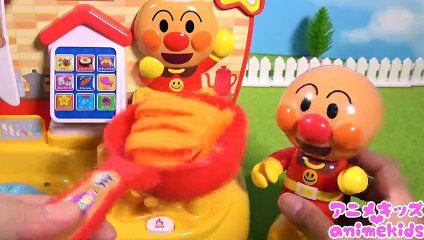 アンパンマン アニメ おもちゃ ドキンちゃんとコキンちゃんにお料理を作ってあげるよ アンパンマン キッチン animekids アニメキッズ animation Anpanman Toy