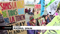 Gruppi ambientalisti protestano alla conferenza Cop 25, di Madrid