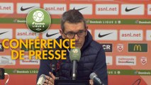 Conférence de presse AS Nancy Lorraine - Châteauroux (2-1) : Jean-Louis GARCIA (ASNL) - Nicolas USAI (LBC) - 2019/2020