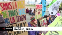 Diferentes acciones de protesta marcan el último día de la COP25