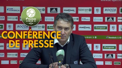 Conférence de presse AC Ajaccio - RC Lens (1-2) : Olivier PANTALONI (ACA) - Philippe  MONTANIER (RCL) - 2019/2020