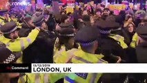 Enfrentamientos entre la policía y los manifestantes contrarios a Boris Johnson