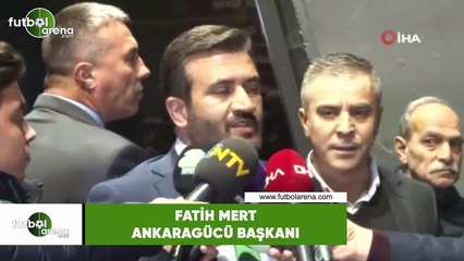 Fatih Mert: "Ankaragücü için iyi günlerin başlangıcı olur inşallah"