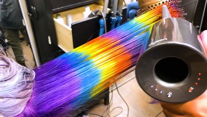 Rainbow underlights add pops of color to your hair