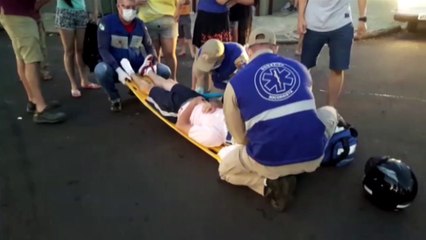 Motociclista se fere em acidente no Bairro Parque São Paulo