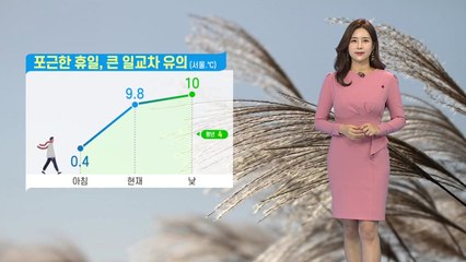 [날씨] 포근한 휴일, 큰 일교차 유의 / YTN